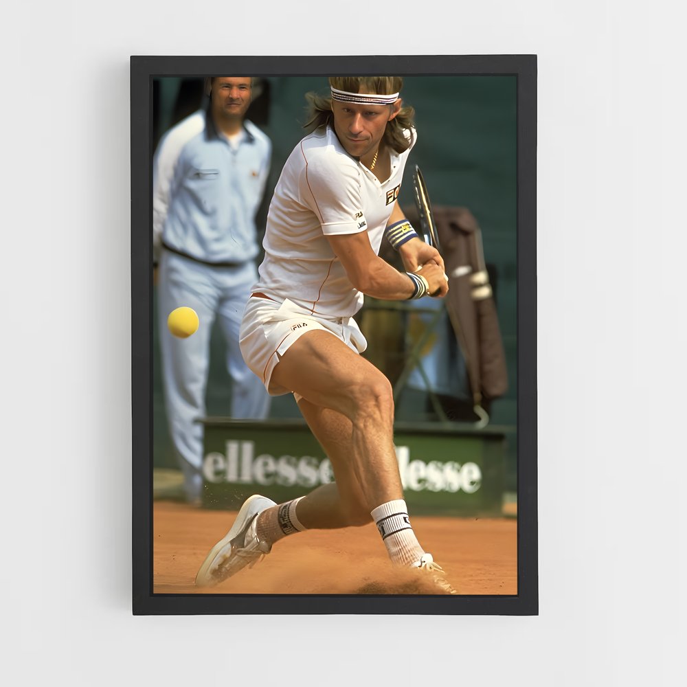 Poster Bjorn borg contrastées – affiche Tennis (vue 2)